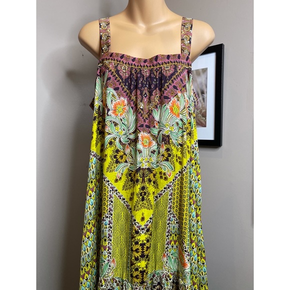 Anthropologie Floral Maxi Dress - Yellow and Purple - Picture 9 of 11